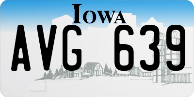 IA license plate AVG639