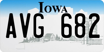 IA license plate AVG682