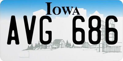 IA license plate AVG686