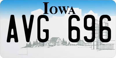 IA license plate AVG696