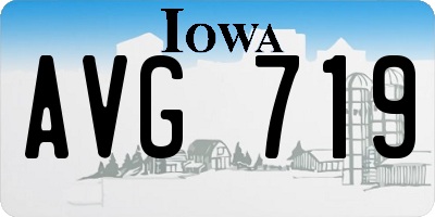 IA license plate AVG719