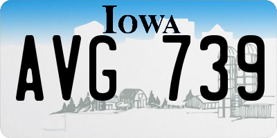 IA license plate AVG739