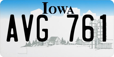 IA license plate AVG761