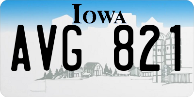 IA license plate AVG821