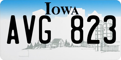 IA license plate AVG823