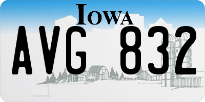 IA license plate AVG832
