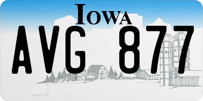 IA license plate AVG877
