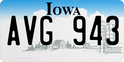 IA license plate AVG943