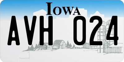 IA license plate AVH024