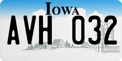 IA license plate AVH032