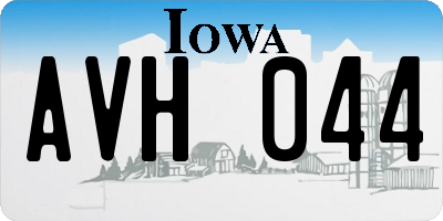 IA license plate AVH044