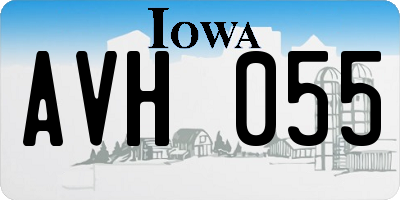 IA license plate AVH055