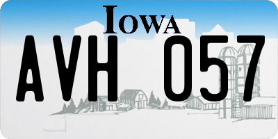 IA license plate AVH057