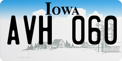 IA license plate AVH060