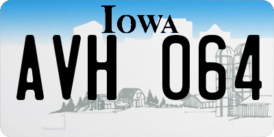 IA license plate AVH064