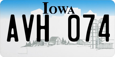 IA license plate AVH074