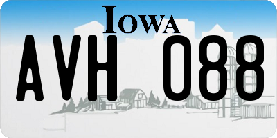 IA license plate AVH088