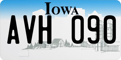 IA license plate AVH090