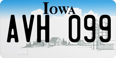 IA license plate AVH099