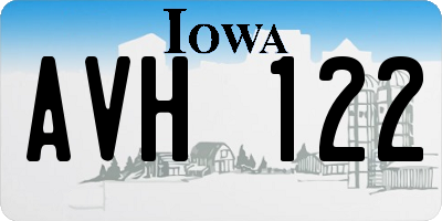 IA license plate AVH122