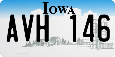 IA license plate AVH146
