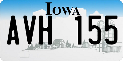 IA license plate AVH155