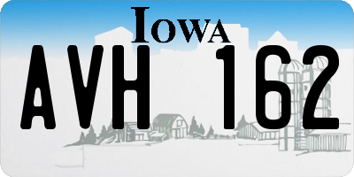 IA license plate AVH162