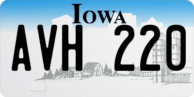 IA license plate AVH220