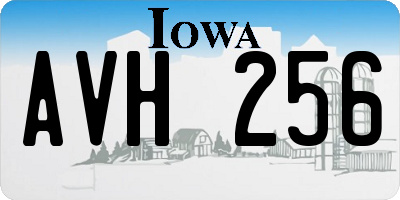 IA license plate AVH256