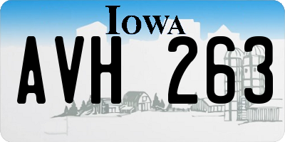 IA license plate AVH263