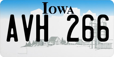 IA license plate AVH266