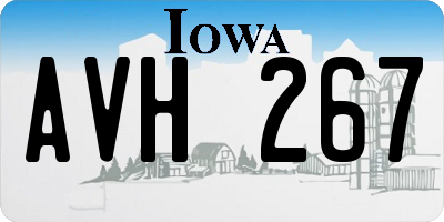 IA license plate AVH267