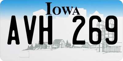 IA license plate AVH269