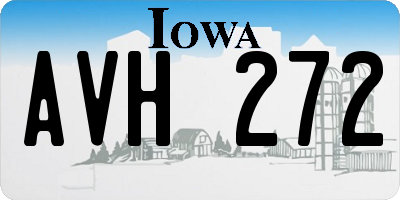 IA license plate AVH272