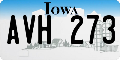 IA license plate AVH273
