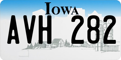 IA license plate AVH282