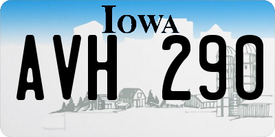 IA license plate AVH290