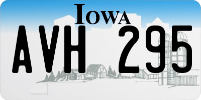 IA license plate AVH295