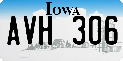 IA license plate AVH306