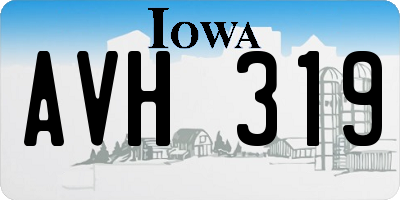 IA license plate AVH319