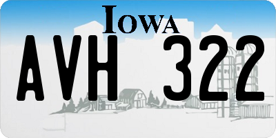 IA license plate AVH322