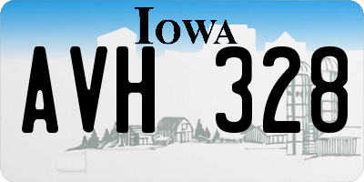 IA license plate AVH328