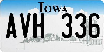 IA license plate AVH336