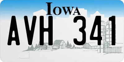 IA license plate AVH341