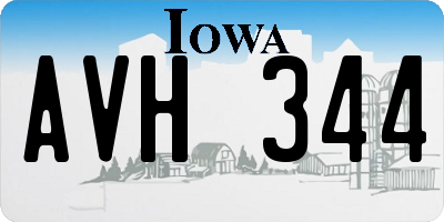 IA license plate AVH344