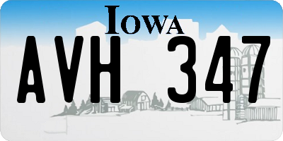 IA license plate AVH347