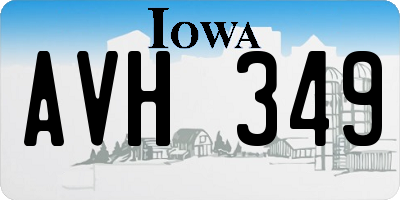 IA license plate AVH349