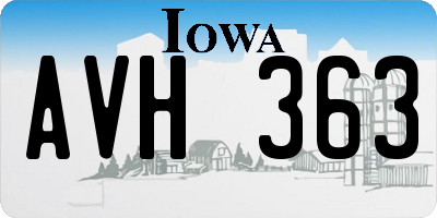 IA license plate AVH363