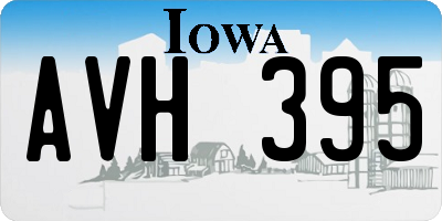 IA license plate AVH395