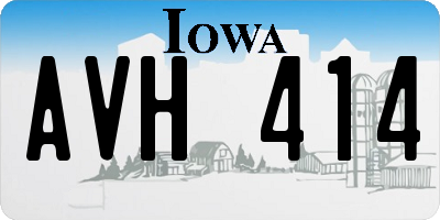 IA license plate AVH414